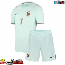 Camisa de Futebol França Ousmane Dembele #7 Equipamento Secundário Infantil Mundo 2026 Manga Curta (+ Calças curtas)
